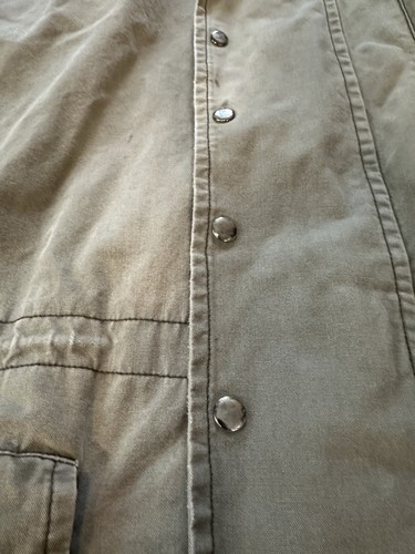 Vintage Base Camp Royal Robbins Khaki Hooded Jacket Large 6 Pocket Safari - Picture 4 of 12