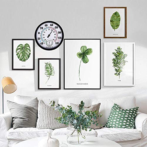 Indoor Outdoor Thermometer Hygrometer - Waterproof Hanging 10 Inch Black 10"