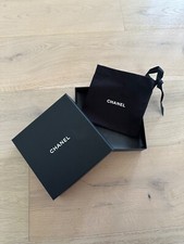 New Auth Chanel Black Gift Box 4 Wallet or Jewelry SLG Classic w/Dustbag