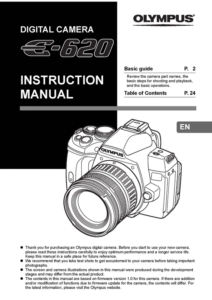 OLYMPUS E-620 FOTOCAMERA DIGITALE STAMPATA MANUALE UTENTE GUIDA 163 PAGINE A5
