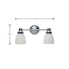 World Imports 2-Light Chrome Bath Sconce WI802608