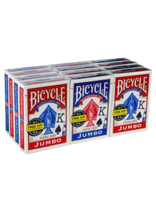 Bicycle Jumbo Playing Cards, 12-pack Red/Blue 73854016329| eBay