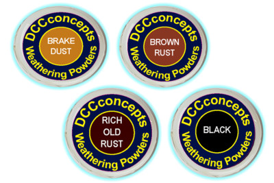 DCC Concepts ~ Model Train Weathering Powder Set ~ Track and Environs ~ DCW-TRK