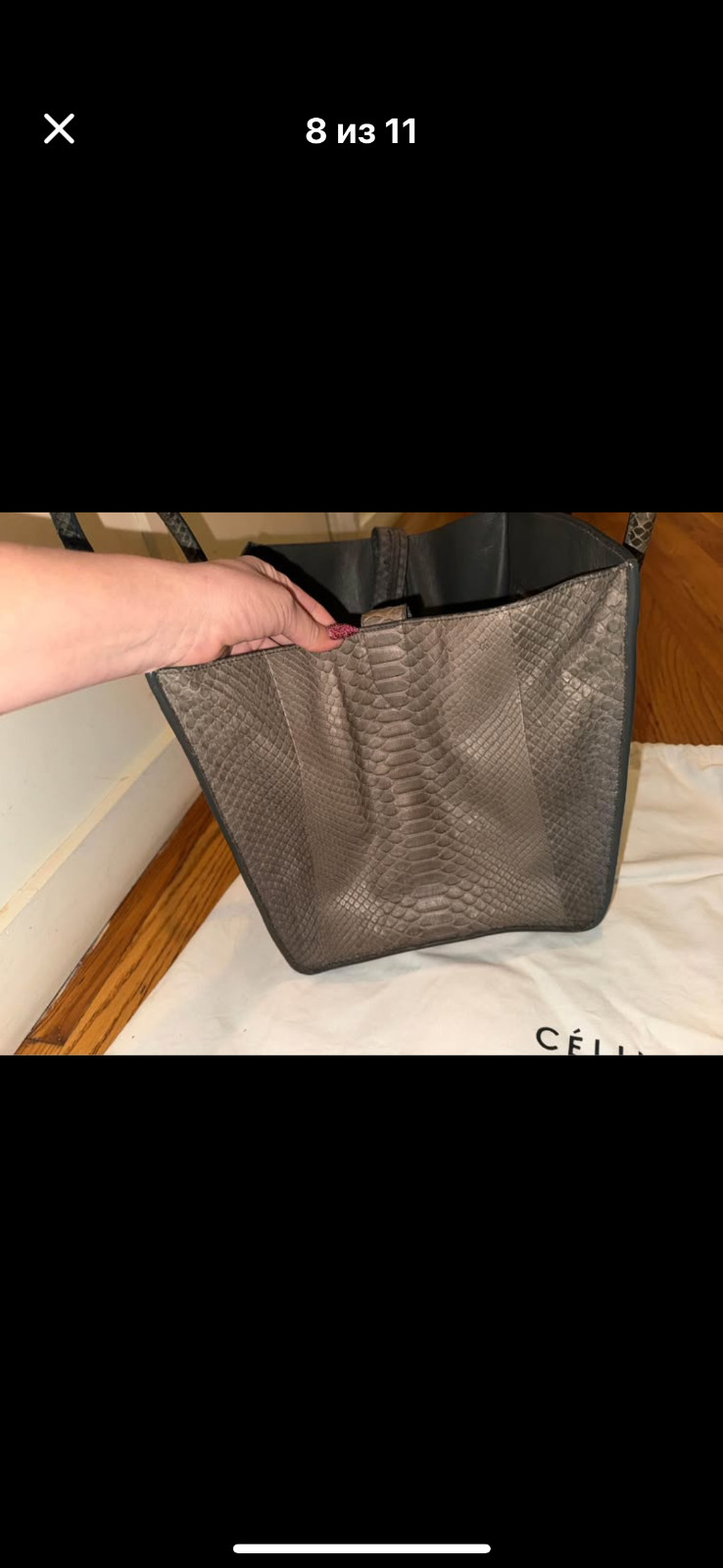 celine python bag large very good condition large - image 7
