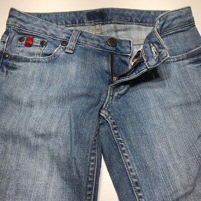 Tilt Youth Shorts Girls Size 27** Blue Denim Cut Off Cuffed Bermuda Stretch