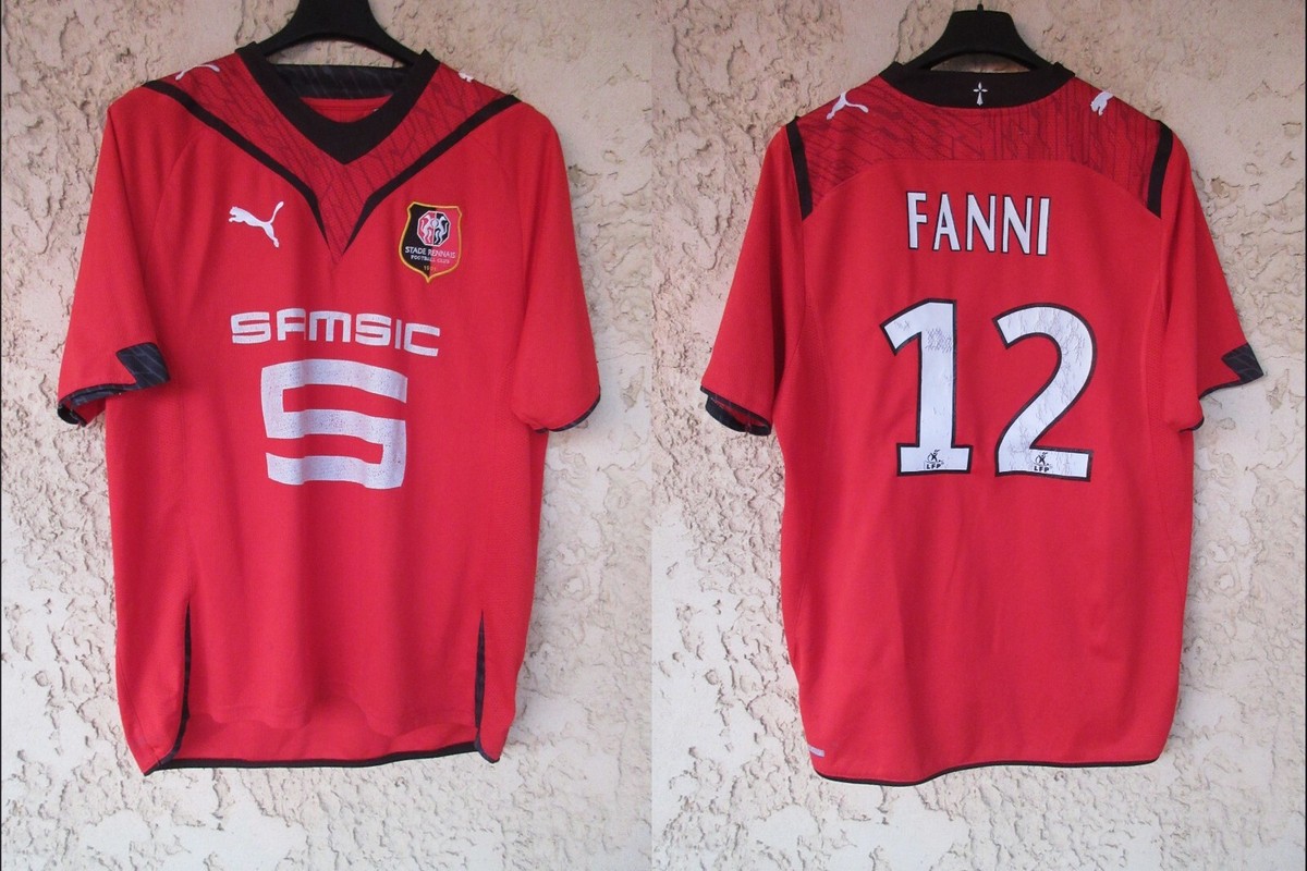 Maillot STADE RENNAIS 2010 Rod FANNI n°12 PUMA Rennes home shirt