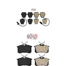 For Volkswagen Passat AmeriBRAKES Front Rear Semi-Metallic Disc Brake Pads Kit 