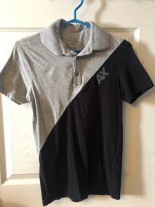 armani exchange black polo