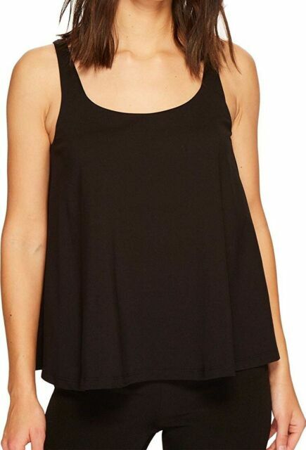 Susana Monaco Double Layer Black Aliona Tank Top L73803 Size XS