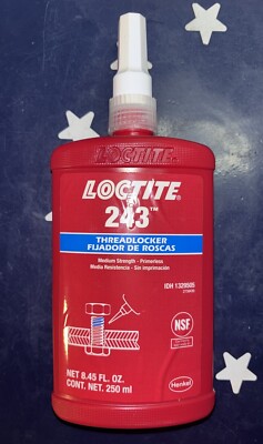 USA LOCTITE 243 250ml  Medium Strength Thread Locker   1329505  EXP 07/2025