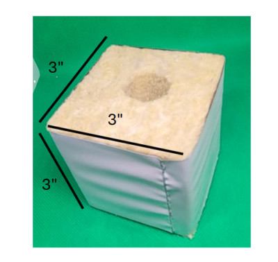3'' Rockwool Cubes (9 PCS) | Hydroponic Starter Plugs for Seed Germination