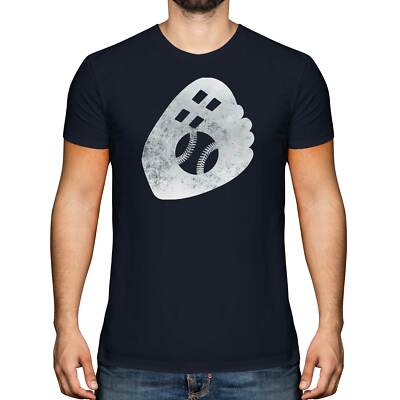 BASEBALL HANDSCHUH DISTRESSED PRINT HERREN T-SHIRT VINTAGE STYLE DESIGN TOP BALL GESCHENK