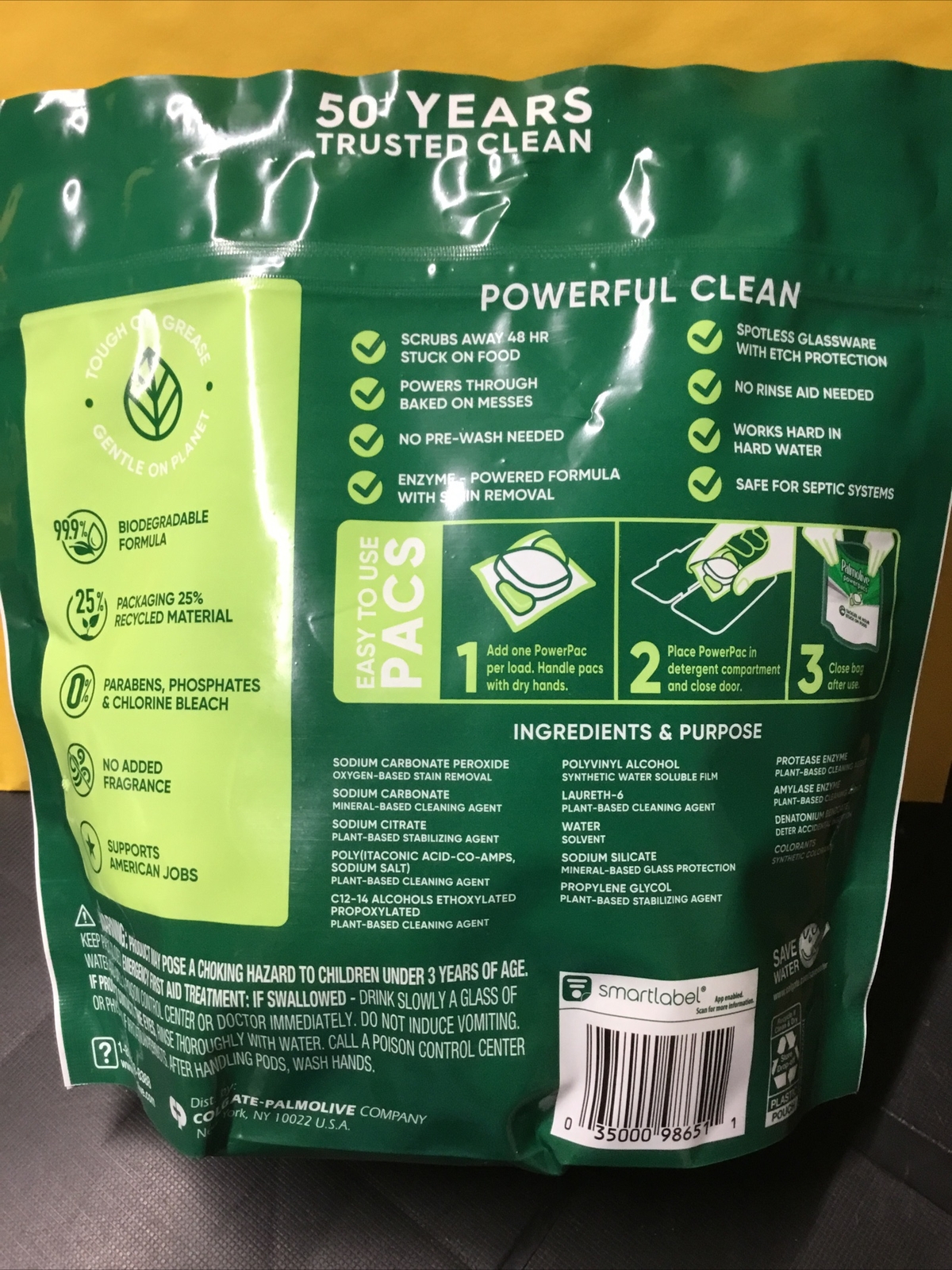 4 36 Pack Palmolive Powerpacs 72 Total Tackles 48 Hour Stuck On Food Dishwasher eBay