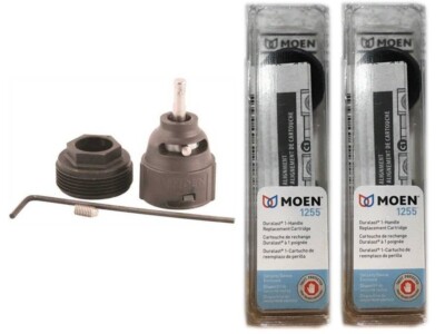Moen 1255 Replacement Hot & Cold Faucet Cartridge, Metal/Plastic (2-BOXES)