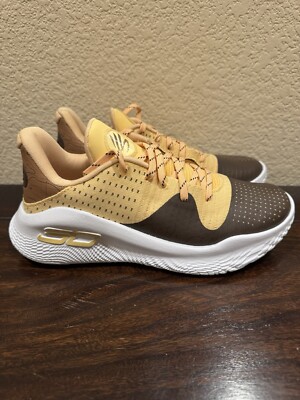 Under Armour Curry 4 Low FloTro Beige Basketball Shoes 3026621-700 Mens Size 8