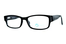 NEW MODERN OPTICAL SLICK BLACK AUTHENTIC EYEGLASSES FRAMES 49-17-135MM