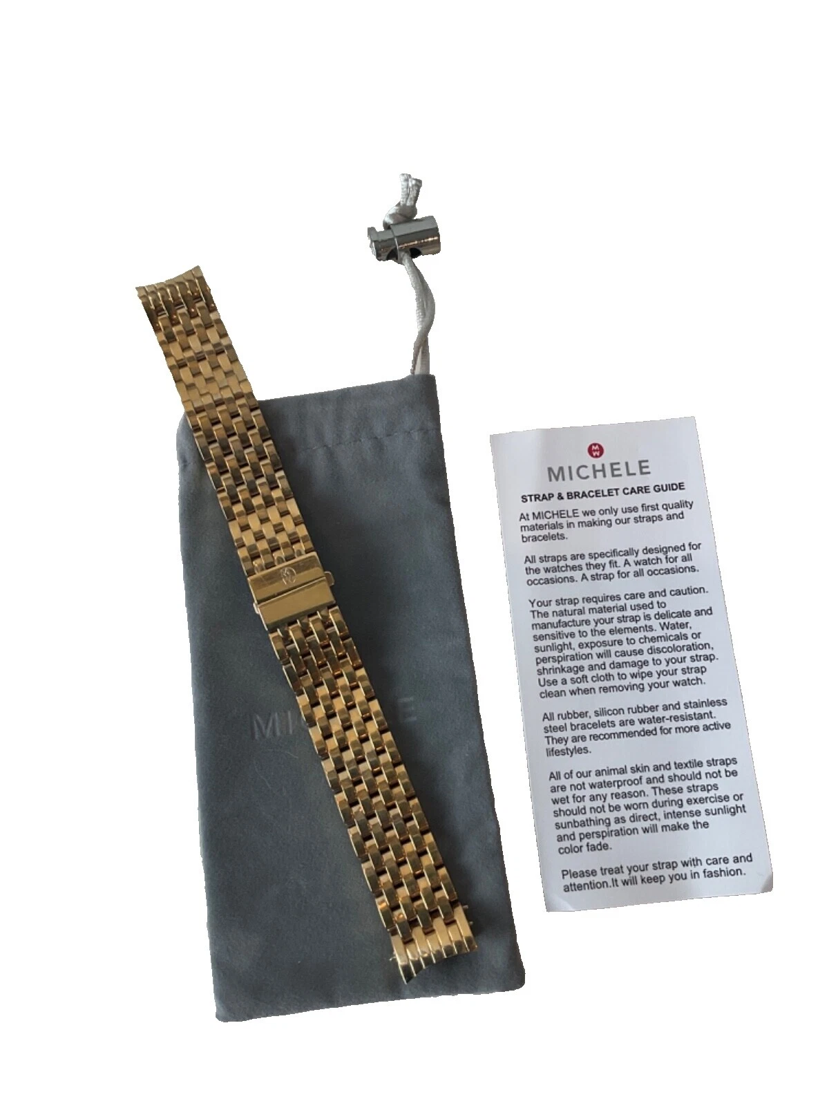 MICHELE Gold Plated Wristwatch Bands