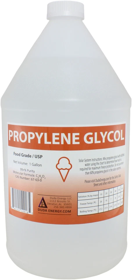 DUDA ENERGY Food Grade Propylene Glycol 99.9+% Purity