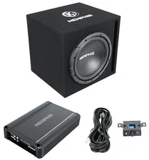 Memphis Audio SRXE112VP 12" 500w SRX Car Subwoofer Enclosure+Amplifier Package