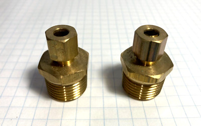1/4'' OD  Compression X 1/2'' Male MIP Brass  Adapter Connector 2 PACK