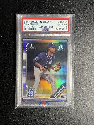 CJ Abrams 2019 Bowman Draft Chrome Baseball Auto Padres Nationals