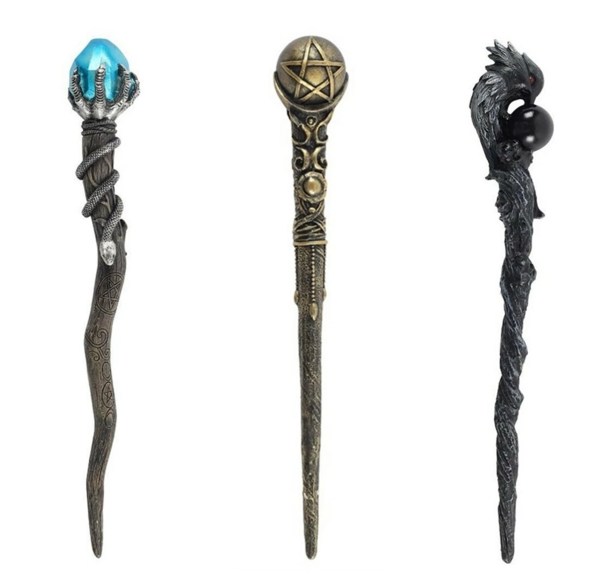 Witch Wizard Ornate Wand Pagan Wicca Witchcraft 24 cm Witches Gift
