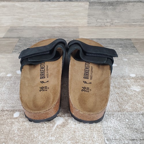 Birkenstock Oita Slide Sandals Womens Sz 5 Narrow Black Suede Slip On Open Toe - 第 3/10 張圖片