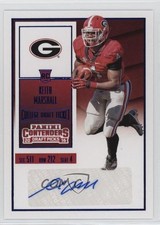 2016 Contenders Draft Picks College Ticket Blue Foil Keith Marshall Auto 0q3