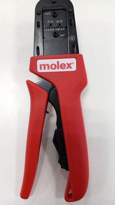 Molex 638191000 Mini Fit Jr. 28 - 22 AWG Wire Terminals Hand Crimp Tool New