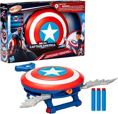 Marvel Studios Captain America Brave New World NERF Flügelschild Blaster, Schild