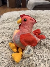 Ty Beanie Baby DOODLE The Rooster 4th Generation 3rd Tush Tag PVC 1996