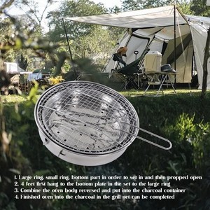Portable Charcoal Barbecue Stove Charcoal Barbecue Grill Stove Stainless