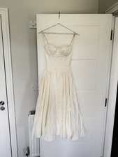 Ivory Satin A-Line Sweetheart Neck Sleeveless Full-Length Graduation Dress