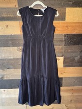 NINE WEST Black Midi Misses Dress 