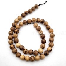8mm Natural Wood Round Beads   Wood Loose Beads   13 Inch Strand   40pcs
