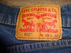 Levi's Original 502 Regular Fit Straight Leg Men's Blue Jeans 29 x 32 Blue Denim — photo 2