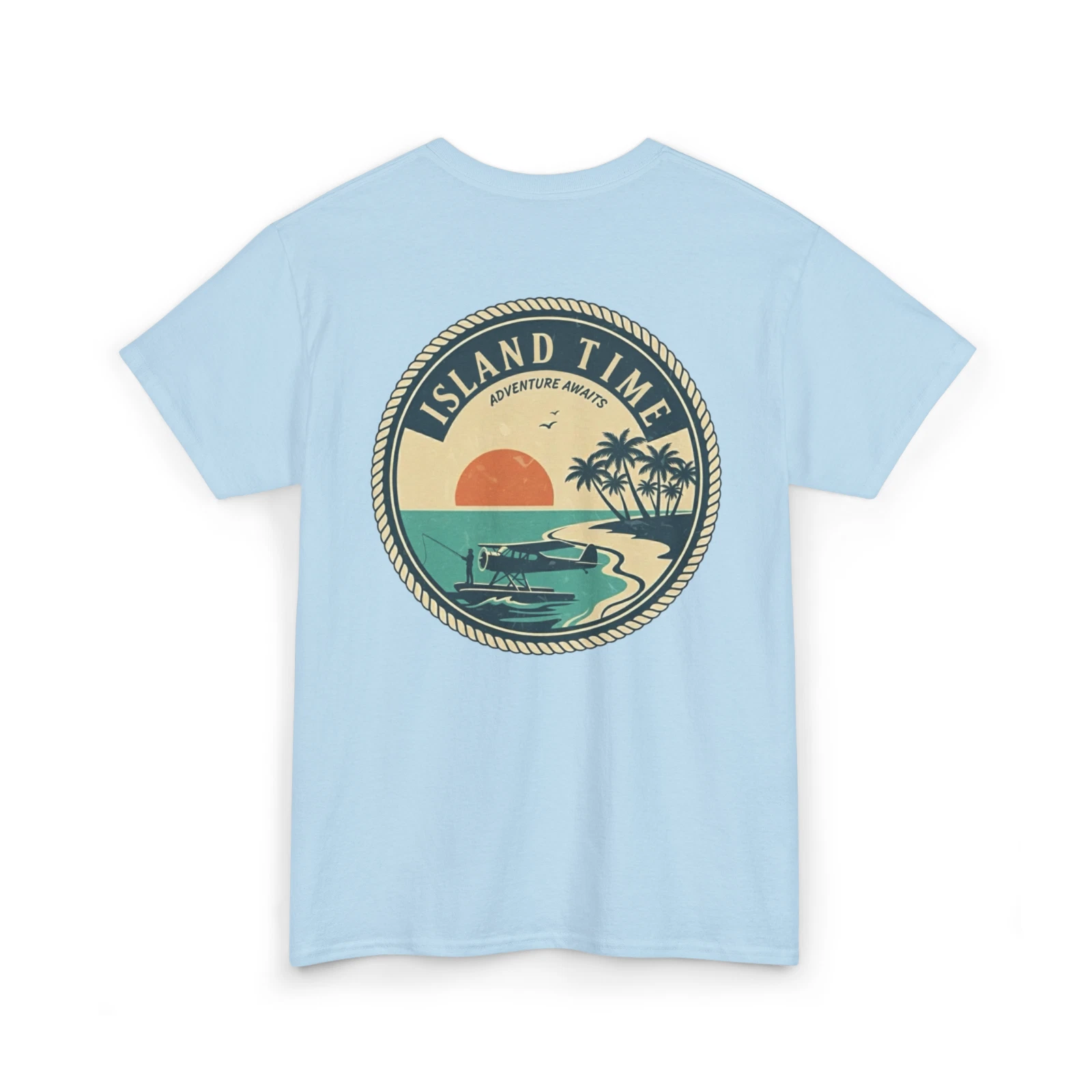 Seaplane Fishing Sunset Tee