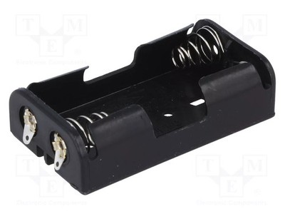 schwarz Behälter AA,R6 Anz.Bat: 2 Lötplättchen