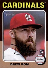 2024 Topps Heritage Drew Rom #382 St. Louis Cardinals 3D