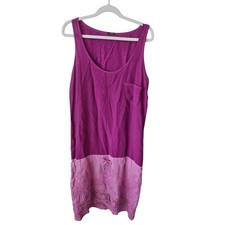 Monrow Two-Toned 100% Cotton Lace Embroidered Beach Boho Dress M