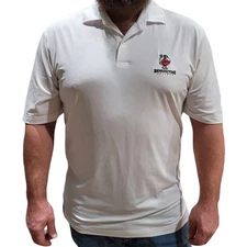 FAIRWAY & GREENE Tech Mens 2011 Benedictine College Golf 2 Button Polo Sz Large