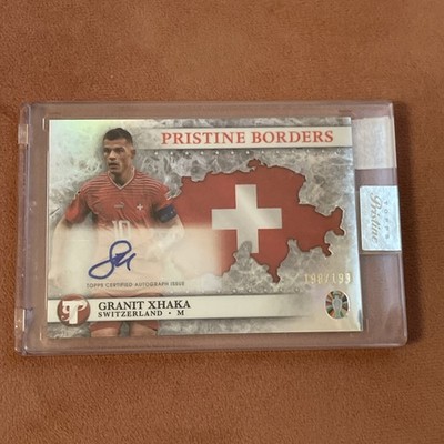 Granit Xhaka Pristine Borders Auto /199 2023 Topps Pristine Road to UEFA Euro 20
