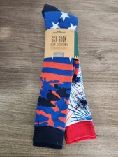 Northeast Outfitters Men's Ski Socks Size Large 8-13 New 2-pk - Americana Theme