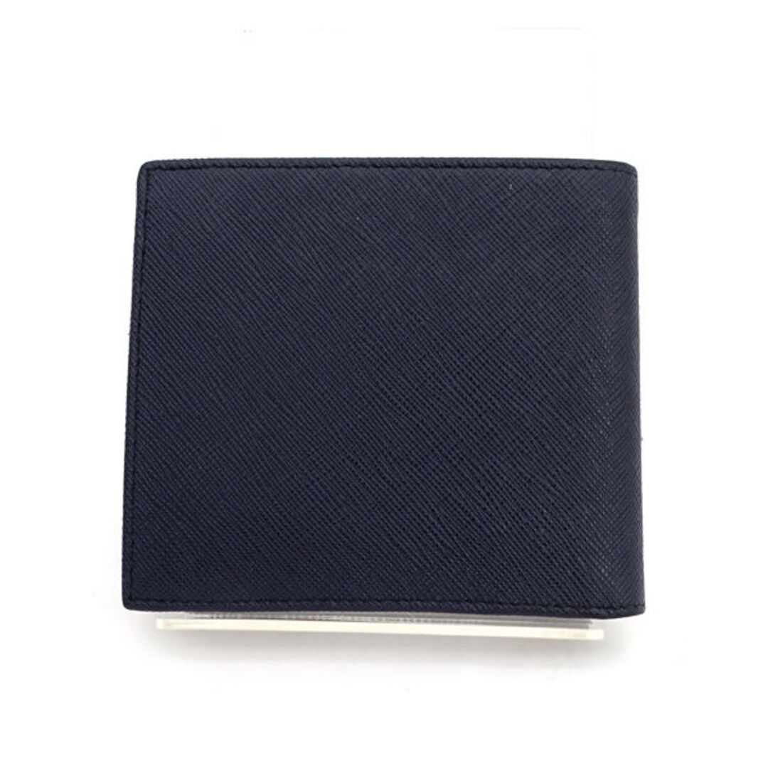 Prada Embossed Logo Saffiano Leather Bifold Wallet Navy 224 Purse Used GEIS-0 thumbnail 2