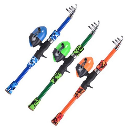 Lot De 2 Combos Pêche Télescopiques 2,1 M - Avec Moulinets, Pour Silure, En Fibre De Carbone