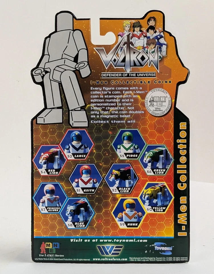 Toynami I-Men Voltron Defender of the Universe Hunk & Yellow Lion Packaged - Image 3 of 3