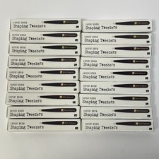 Lot of 18 Stainless Steel Eyebrow Shaping Slant Tip Tweezers Salon Beauty Shop