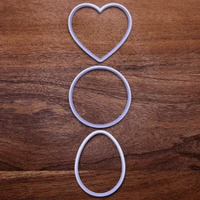 Cookie Cutter Shape Set – Circle Heart & Egg Shaped Baking Fondant Craft Mold