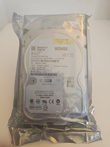 WD400JB-0OETAO WESTERN DIGITAL 40GB ENHANCED IDE 3.5 INCH HARD DRIVE Brand New