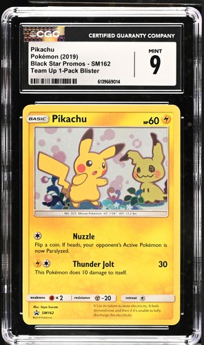 Pikachu graded CGC 9 for sale on eBay